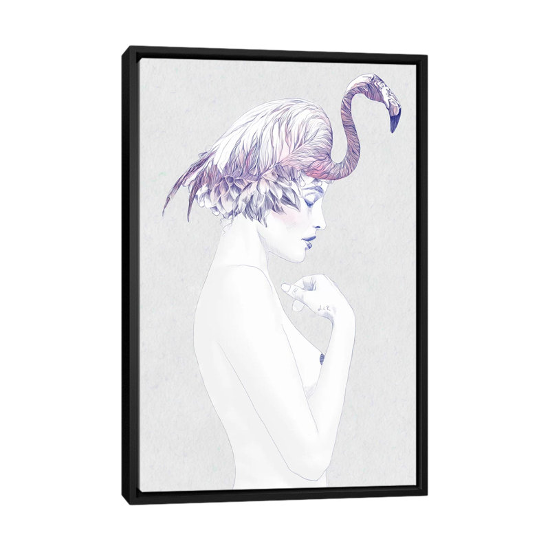 Dahlia II by Jenny Rome - Print on Canvas, 152.5 cm H x 101.5 cm W, Black Framed