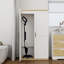 Grande armoire de rangement sous vide en bois avec tablette réglable et 2 portes