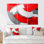Ensemble de salon rouge et gris Kinetic Energy I - Minimalisme