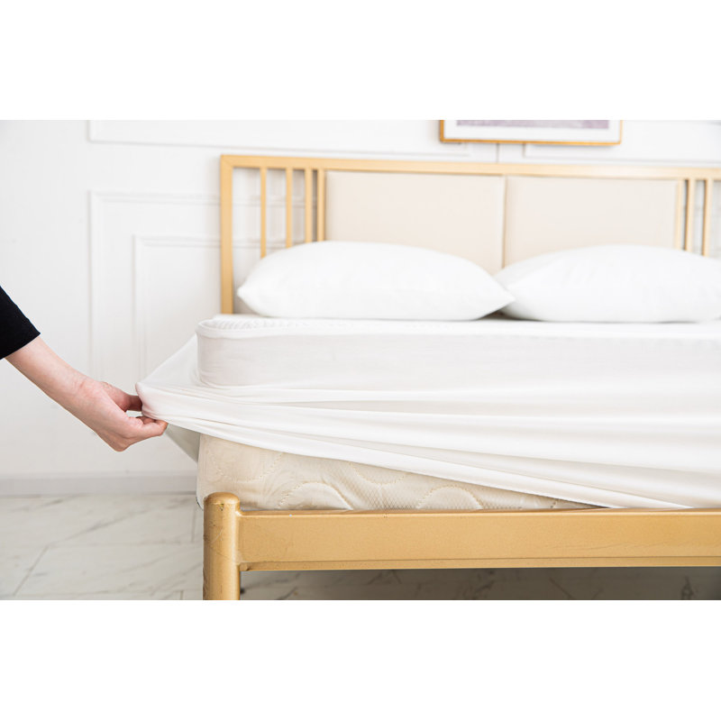 Housse de protection pour matelas en rayonne de bambou, Simple