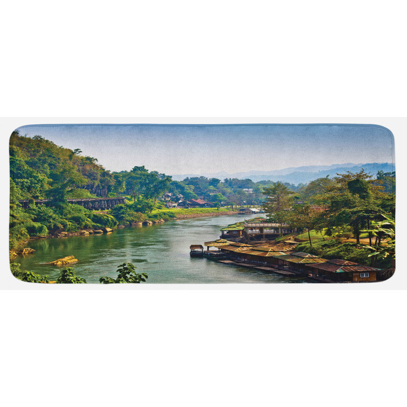 Calum East Tropic Thai Village Kitchen Mat