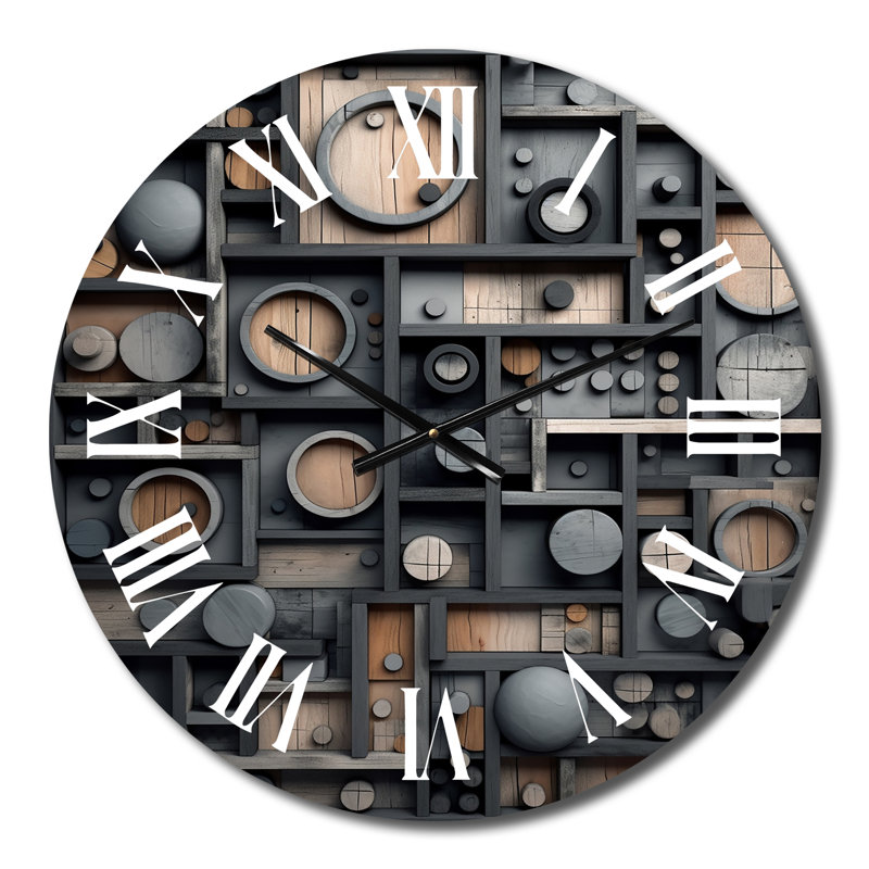Cubic Geometric Dreams I - Cubism Wall Clock, Small