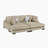 Brinsley 90" Modern Modular Chaise Lounge with Microfiber Fabric, Reversible cushions & 4 Pillows-748305406