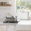 Simplehuman Kitchen Dish Drying Rack With Swivel Spout, Fingerprint-Proof Stainless Steel Frame