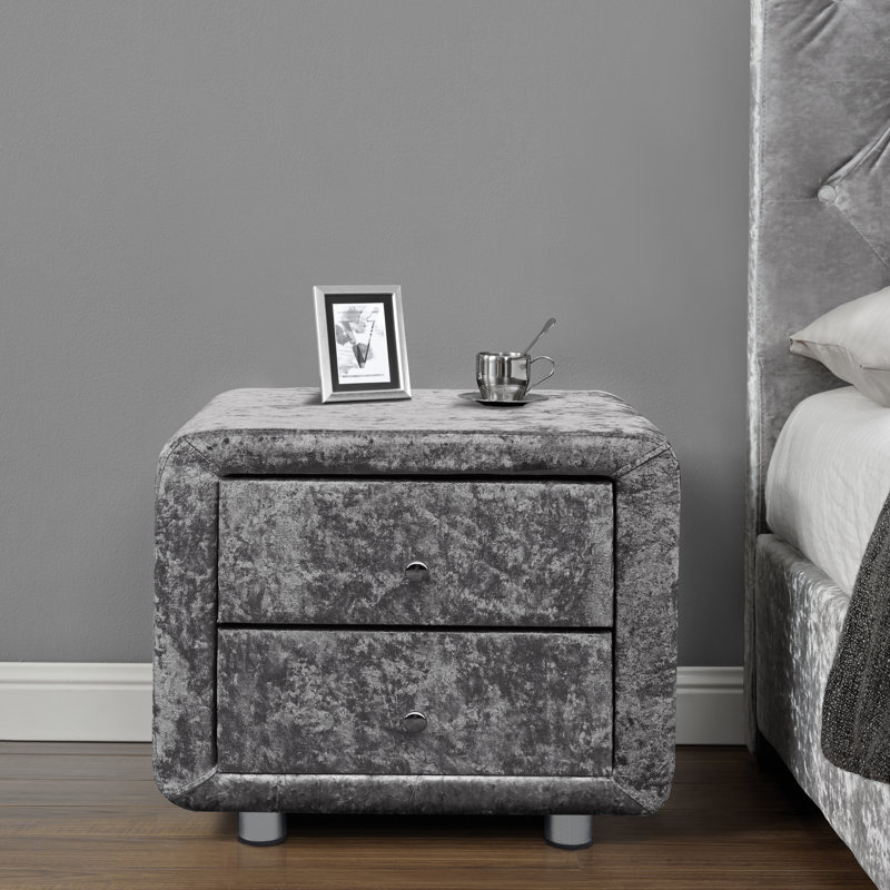 Burkett 52cm W Manufactured Wood Bedside Table