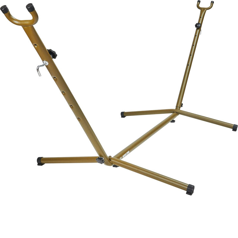 Support portatif pour hamac, cadre en acier pliable de 106 po x 42 po, installation facile, déplacement intérieur / extérieur dans la cour de camping (hamac non inclus)