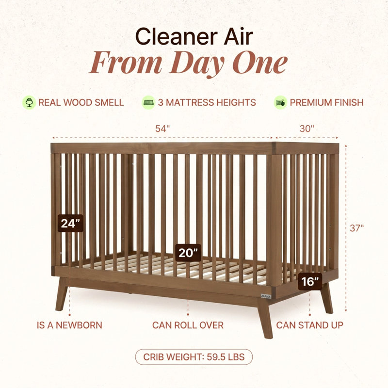 Soho 3-in-1 Convertible Crib, Walnut