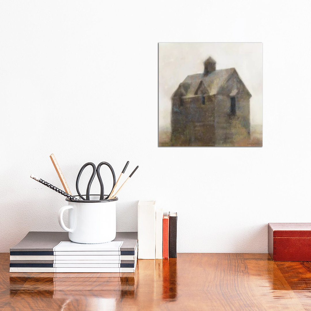 Rustic Old House by Bluebird Barn - Wrapped Canvas Painting