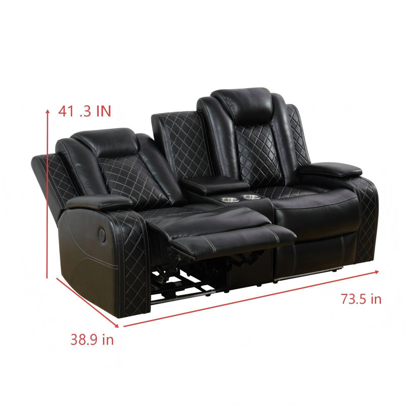 73.5'' Faux Leather Loveseat
