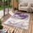Abstract Purple And White Area Rug, Soft And Lightweight, Suitable For All Seasons, Easy To Maintain And Easy To Clean, Machine Washable Carpet Floor Mat, Living Room, Bedroom, Hallway, Balcony, Patio, Room Decor, Home Decor, Outdoor Decor-283526472