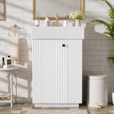 22" Single Bathroom Vanity With Ceramic Top