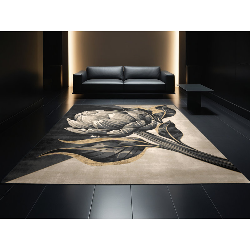 Tapis chic et luxueux lavable à la machine Easton, 5 x 8