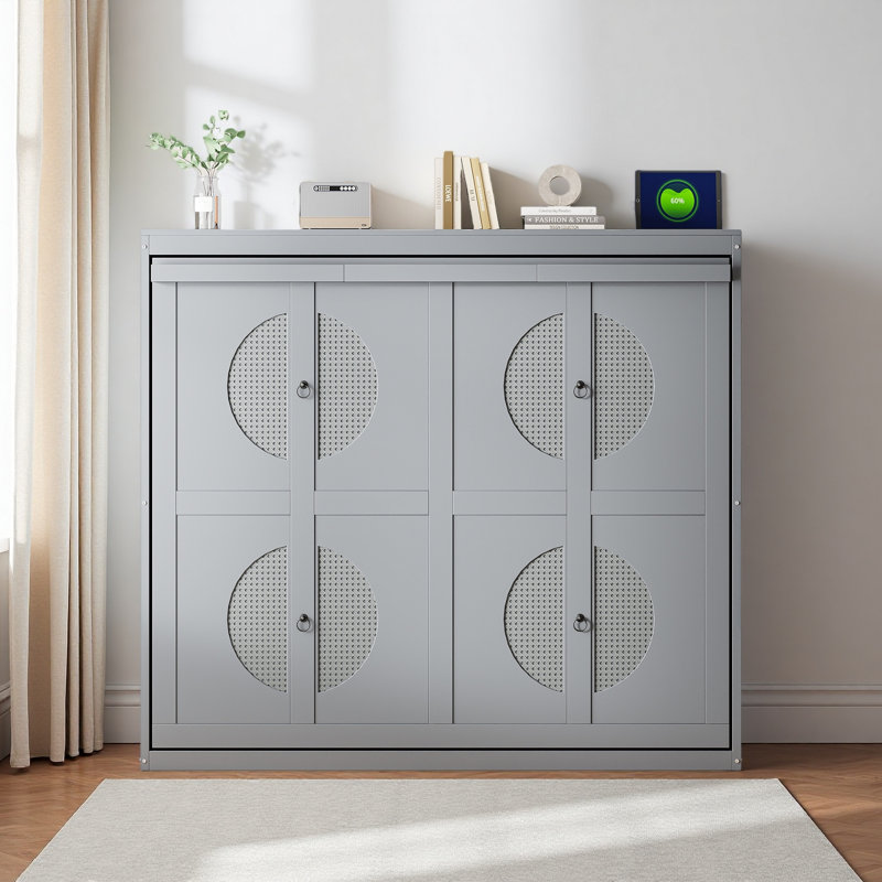 Lit escamotable Murphy, Lit double, Gris
