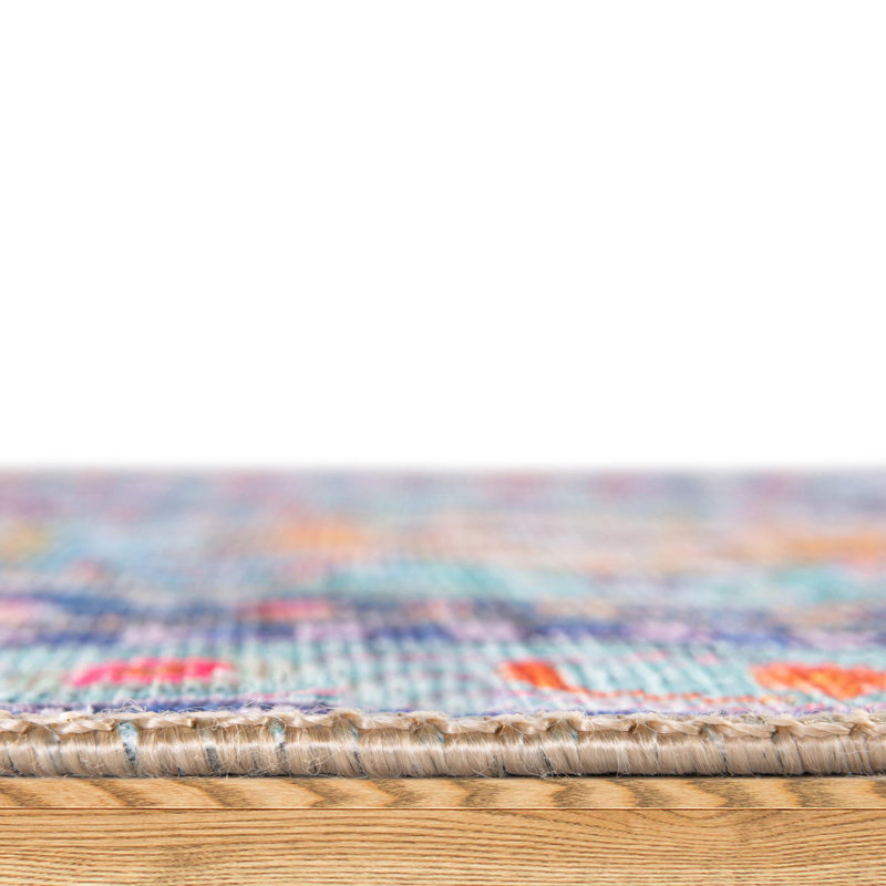 Sonja Chenille Oriental Indoor Rug, Round 5'