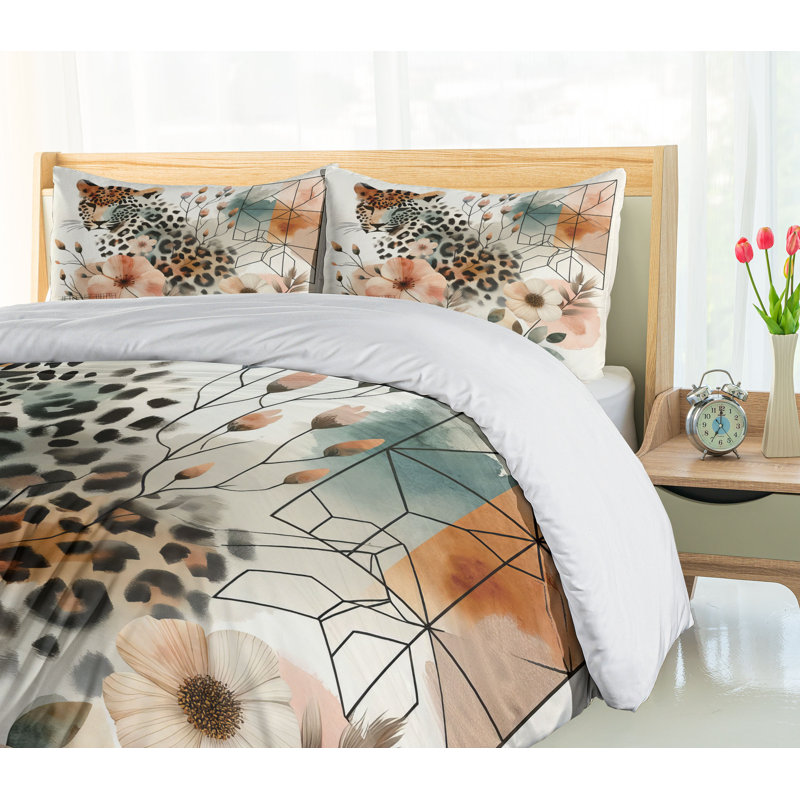 Leopard Duvet Cover, Queen Duvet Cover + 2 Standard Shams