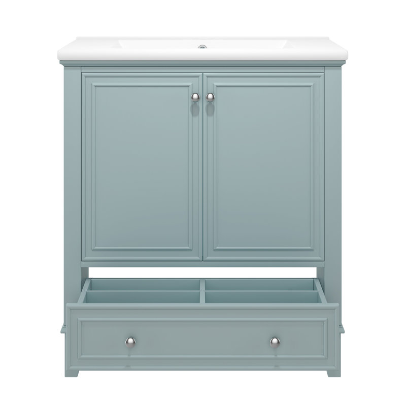 Meuble-lavabo 30 po avec lavabo, Vert