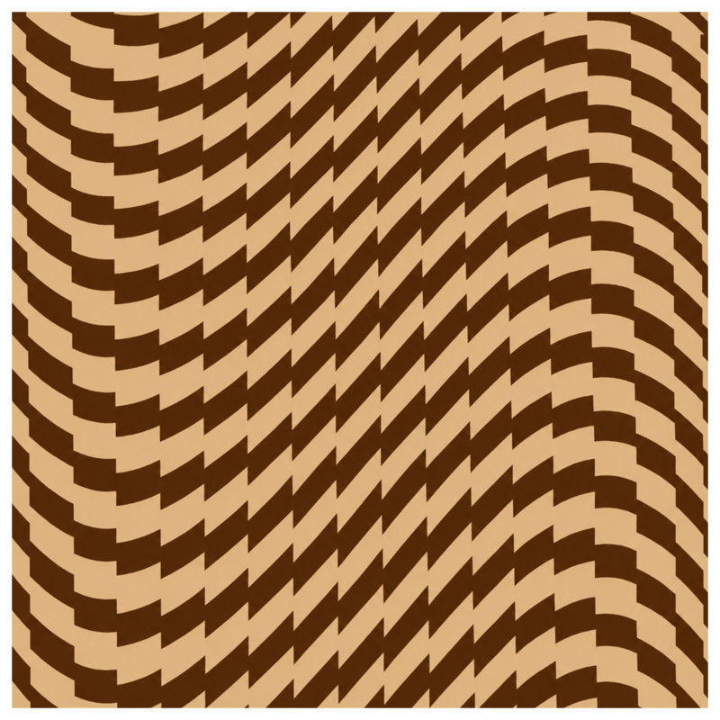 Wavy Brown Beige Double Sided Throw Pillows, 20 x 20 inches