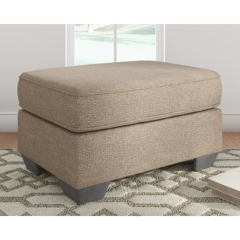Greaves Upholstered Ottoman, Light Brown