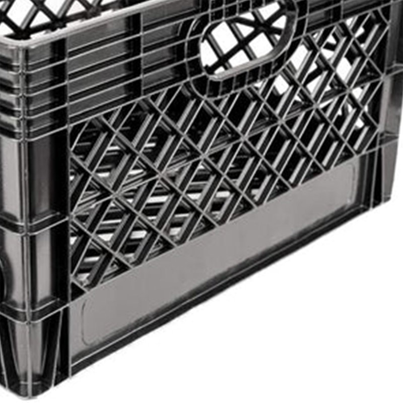 Caisse en plastique robuste et empilable, 24 pintes, 3, Noir