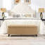 Repose-pieds de rangement de 47,5 po, banc de rangement avec charnière de sécurité, repose-pieds capitonné en lin pour le salon, le vestibule, le couloir, le repose-pieds et le support 500 lb-987988973
