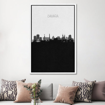 Samara, Russia City Skyline by Ayse Deniz Akerman - Print on Canvas