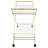 Pagan Bar Cart Metal and Glass Glam Design with Sleek Modern Style and Rolling Wheels for Versatile Entertaining-1978043263