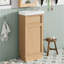 Meuble-lavabo avec lavabo réversible en résine 15,75 po
