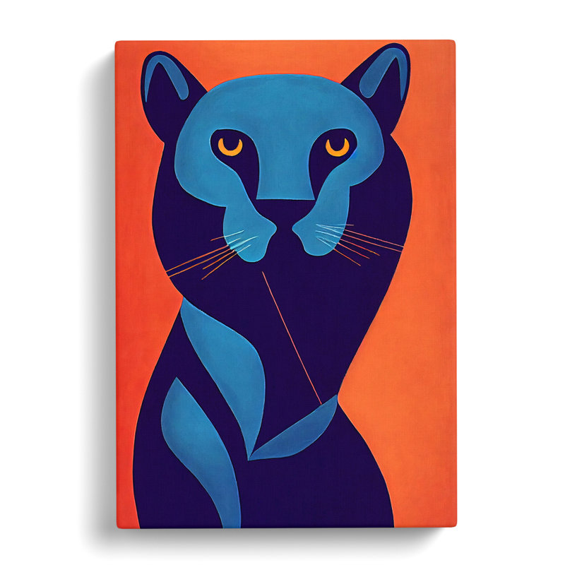 CAN-V0523-1733X Panther Painting Avant Garde - Wrapped Canvas Print, 50cm H x 35cm W, No frame