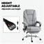 Fauteuil inclinable chauffant, fauteuil de bureau de massage à hauteur réglable, repose-pieds-2002574130