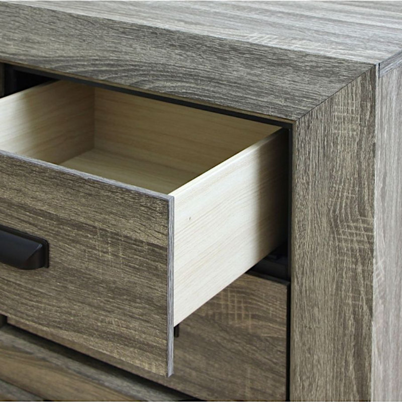 Table de chevet Forte en grain de gris vieilli