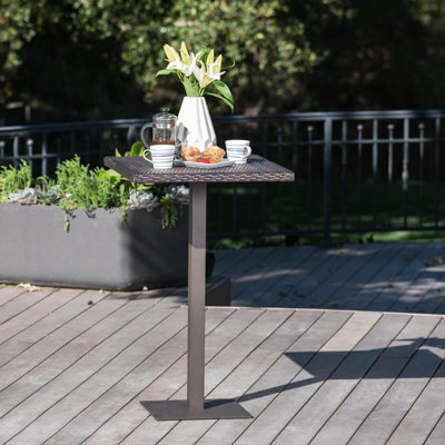 Console carrée de 26 po avec rangement et structure en fer, surface, fabriquée à la main, assemblage requis, profondeur x largeur 40 po, table de service, base, finition, 40 po