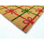 Tapis de porte antidérapant en fibre de coco avec support PVC 18 x 30 cm - Tapis de porte festif en fibre de coco à motif d'emballage cadeau