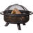 Joy by Endless Summer, 30" Oil Rubbed Bronze Wood Burning Outdoor Firebowl with Geometric Design