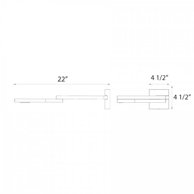 Sagie LED Swing Arm Sconce, Titanium