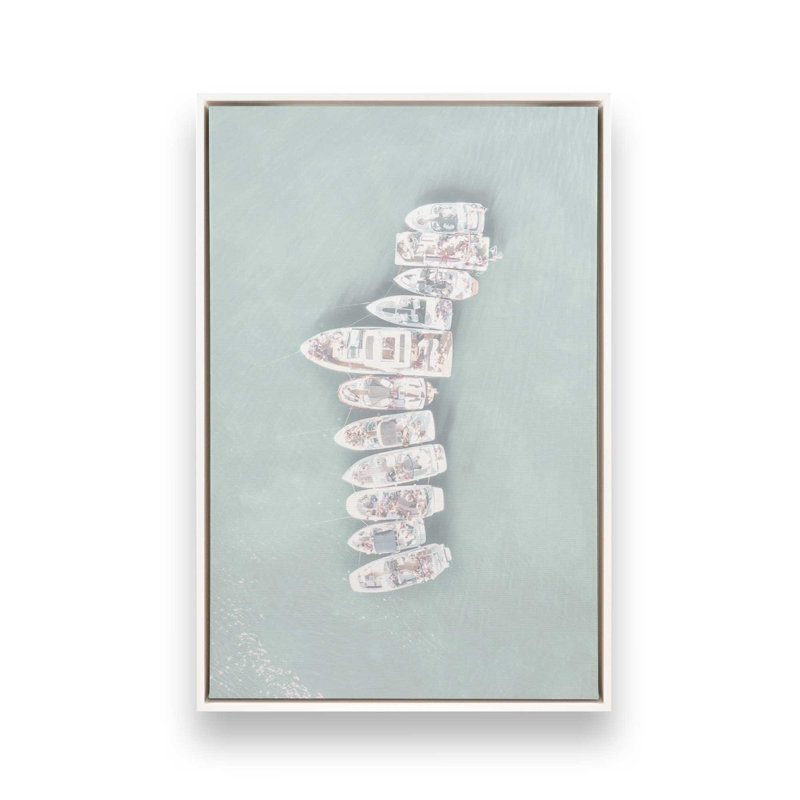 «Floating Tranquility», reproduction sur toile, Cadre flottant blanc opaque, H 48,75 po x l 32,75 po x P 1,75 po