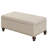 40" Beige Upholstered Storage Ottoman Bench For Living Room