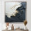 Minimalisme, peinture vague III - art mural côtier