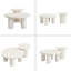 Ensemble de 2 tables basses modernes avec pieds cylindriques et 1 table de bout pour le salon