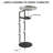 24" Modern Industrial C-Shaped End Table with Removable Silver Tray Top