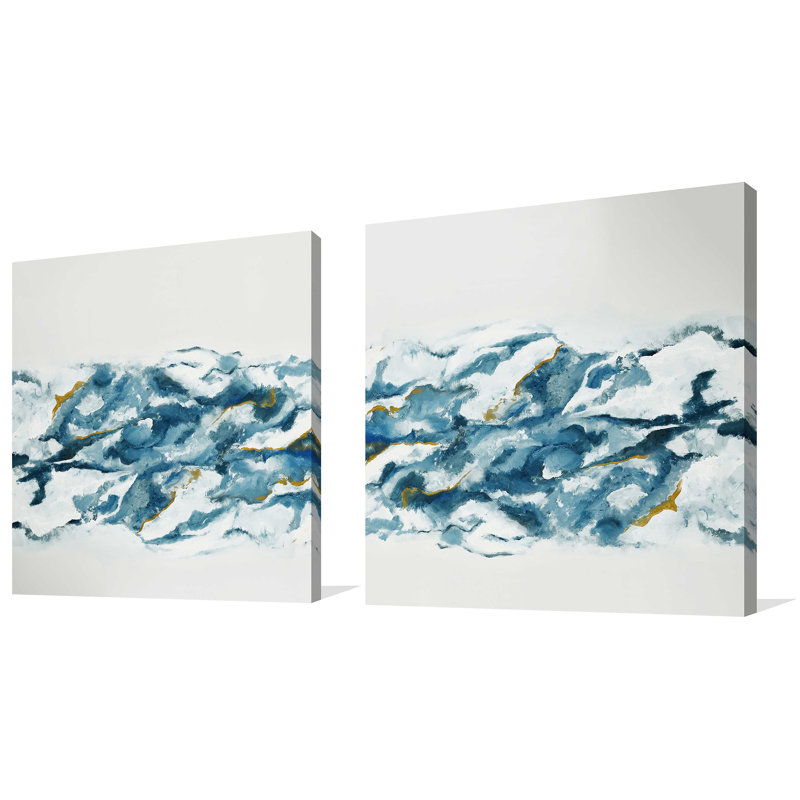 " Into The Blue (square) " by Cassie Studios 2 - Pieces, Wrapped Canvas, 24" H x 48" W x 1.5" D