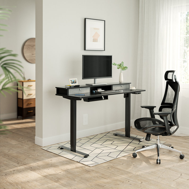 Bureau debout à hauteur réglable Klair, Noir