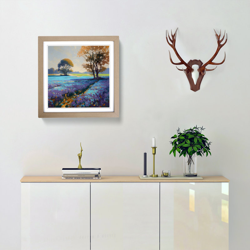 Single Picture Frame Print on Wood, Oak