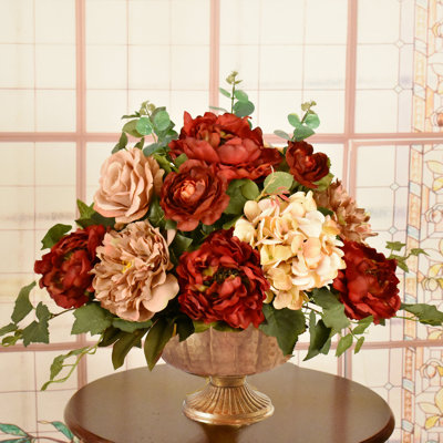 Faux Silk Arrangement in Vase