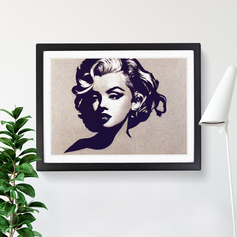 Marilyn Monroe Vol.3 - Single Picture Frame Painting, 46cm H x 64cm W x 2cm D, Black