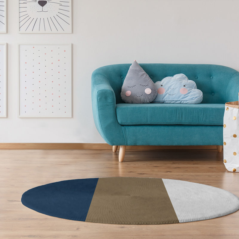 Chenille Indoor Rug, Round 5'