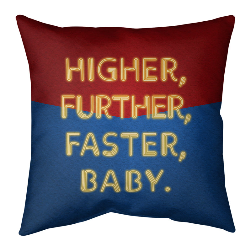 Housse de coussin en lin femme power hero quot, 16 po x 1 po