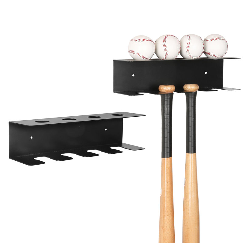 Tabukiniberu Wall Mounted Baseball Sports Rack