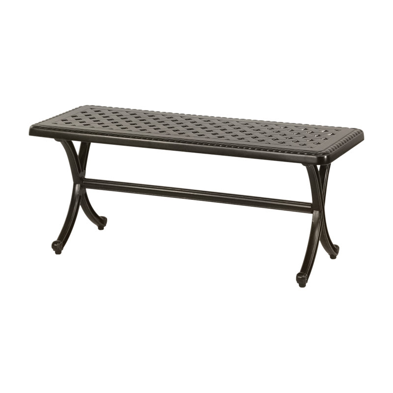 Grand Terrace Backless Bench Frame, Midnight Gold