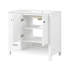 Armoire de meuble-lavabo en bois massif 36 po avec comptoir, deux portes, deux tiroirs et une tablette ouverte | Idée cadeau