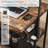 Kitchen Island with Power Outlet & 2 Stools - Industrial 3-Tier Shelves, Hooks, Microwave Stand for Dining Room, Living Room, Apartment-Vintage-1512894211